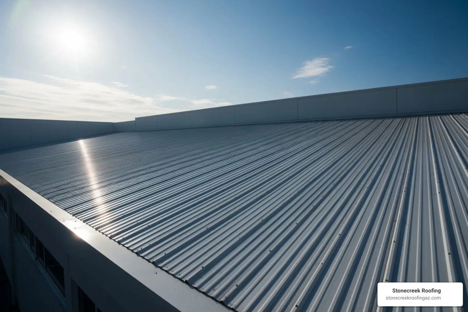 cool-roof reflecting sunlight - flat metal roof cost